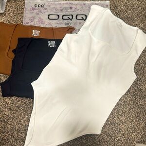 QQQ Woman’s 3 Pack - Stretch Casual Sleeveless Bodysuit XL